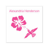 Hummingbird Hibisken Name Monogram Permastempel (Design)