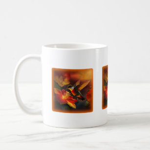 Hummingbird Hibiskus Blume Morning Sunrise Nature Kaffeetasse