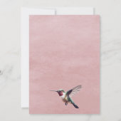 Hummingbird & Hibiskus Foto Save the Date Rosa Ankündigung (Rückseite)