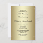 Hummingbird Hibiskus Gold 50 Jahre Hochzeit Einladung (Rückseite)