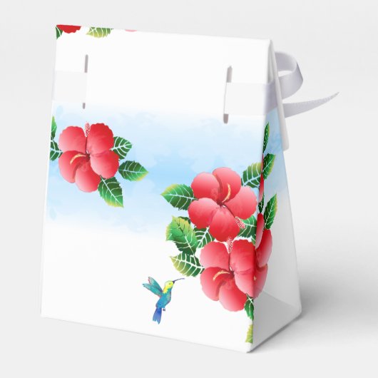 Hummingbird Hibiskus Hawiian Tropical | Ereignis Geschenkschachtel (Rückseite)