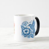 Hummingbird & Hibiskus Kaffeemaschine Tasse (VorderseiteRechts)