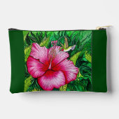 Hummingbird-Hibiskus Zubehörtasche (Rückseite)