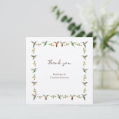 Hummingbird-Hochzeit Dankeskarte (Stehend Vorderseite)