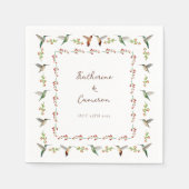 Hummingbird-Hochzeit Serviette (Vorderseite)