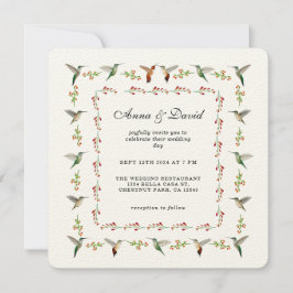 Hummingbird Hochzeitseinladung