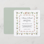 Hummingbird Hochzeitseinladung (Vorne/Hinten)