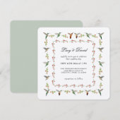 Hummingbird Hochzeitseinladung (Vorne/Hinten)