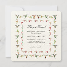Hummingbird Hochzeitseinladung