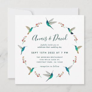 Hummingbird-Hochzeitseinladung Ankündigung