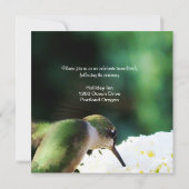 Hummingbird Hochzeitseinladung Einladung (Rückseite)