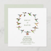 Hummingbird Hochzeitseinladung Feiertagskarte (Vorne/Hinten)