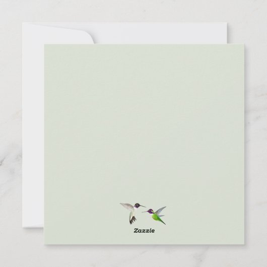 Hummingbird Hochzeitseinladung Feiertagskarte (Rückseite)