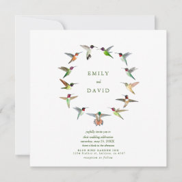 Hummingbird Hochzeitseinladung Feiertagskarte