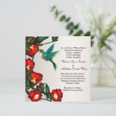 Hummingbird Hochzeitseinladungen Einladung (Stehend Vorderseite)