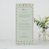 Hummingbird-Hochzeitsmenü Menükarte (Stehend Vorderseite)