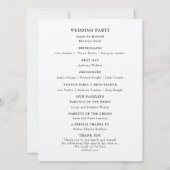 Hummingbird Hochzeitsprogramm (Rückseite)