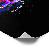 Hummingbird Holding Lila Ribbon Fibromyalgia Awa Poster (Ecke)