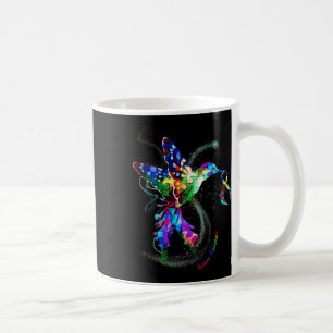 Hummingbird Holding Puzzle Ribbon Autismus Bewusst Kaffeetasse