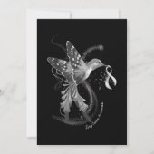 Hummingbird Holding White Ribbon Lung Cancer Aware Save The Date (Vorderseite)