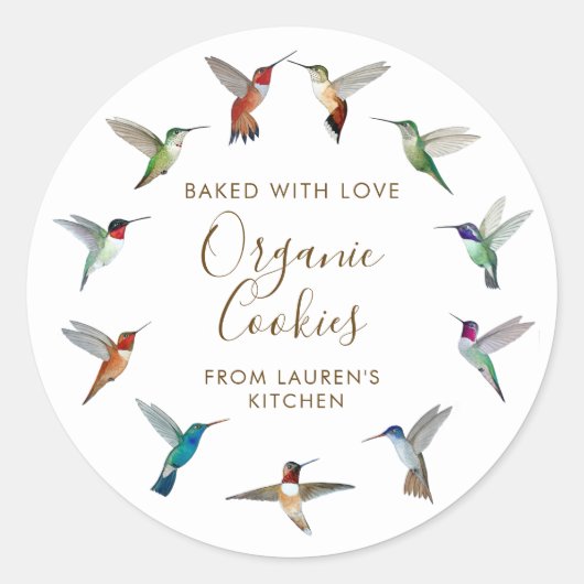 Hummingbird Home-made Goods Runder Aufkleber (Vorderseite)
