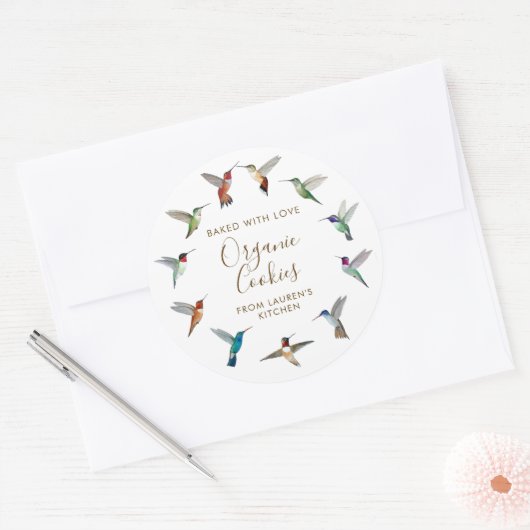 Hummingbird Home-made Goods Runder Aufkleber (Umschlag)