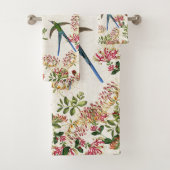 Hummingbird Honeysucksuckle Blume Badetuch Set (Insitu)