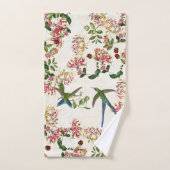 Hummingbird Honeysucksuckle Blume Badetuch Set (Handtuch)