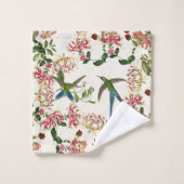 Hummingbird Honeysucksuckle Blume Badetuch Set (Waschlappen)