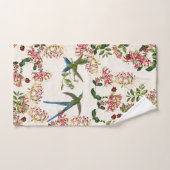 Hummingbird Honeysucksuckle Blume Badetuch Set (Handtuch)