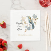 Hummingbird Hydrangea Blume Hochzeit Serviette (Beispiel)