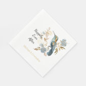Hummingbird Hydrangea Blume Hochzeit Serviette (Ecke)