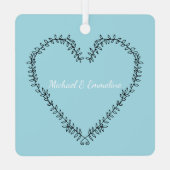 Hummingbird Hydrangea Blume Ornament Aus Metall (Rückseite)