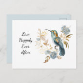 Hummingbird Hydrangea Blume Postkarte (Vorne/Hinten)