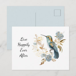 Hummingbird Hydrangea Blume Postkarte