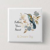 Hummingbird Hydrangea Flowers   Button (Vorderseite)
