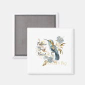 Hummingbird Hydrangea Flowers   Magnet (Vorderseite/Rückseite)