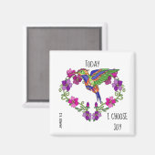Hummingbird, ich wähle Joy, James 1:2 Magnet (Vorderseite/Rückseite)