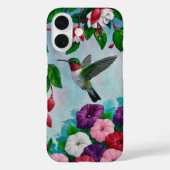 Hummingbird im Blumengarten Case-Mate iPhone Hülle (Rückseite)