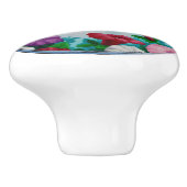 Hummingbird im Blumengarten Keramikknauf (Seitenansicht)