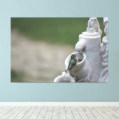 Hummingbird im Brunnen Leinwanddruck (Insitu (Holzboden))