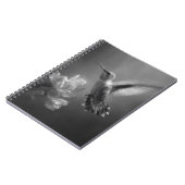 Hummingbird im Flight Blossom-Notebook Notizblock (Linke Seite)