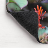 Hummingbird im Flight und in den Roten Blume Mousepad (Ecke)