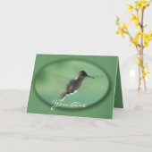 Hummingbird im Flug gr - passen Sie jede Gelegenhe Karte (Gelbe Blume)