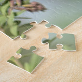 Hummingbird im Flug mit Blume Jigsaw Puzzle (Seite)