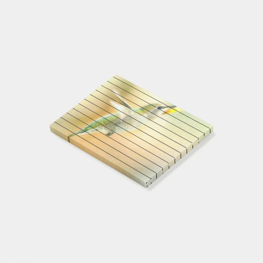 Hummingbird im Frühmorgendlicht Post-it Klebezettel (angewinkelt)