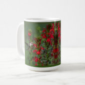 Hummingbird im Kardinal Blume Kaffeetasse (Vorderseite Links)