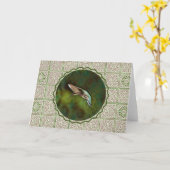 Hummingbird im Vintagen Muster Kunstkarte Karte (Gelbe Blume)