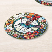 Hummingbird-Imitate Runder Pappuntersetzer (Angewinkelt)