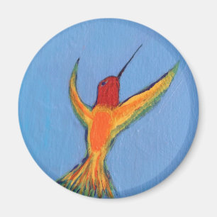 Hummingbird in blau magnet